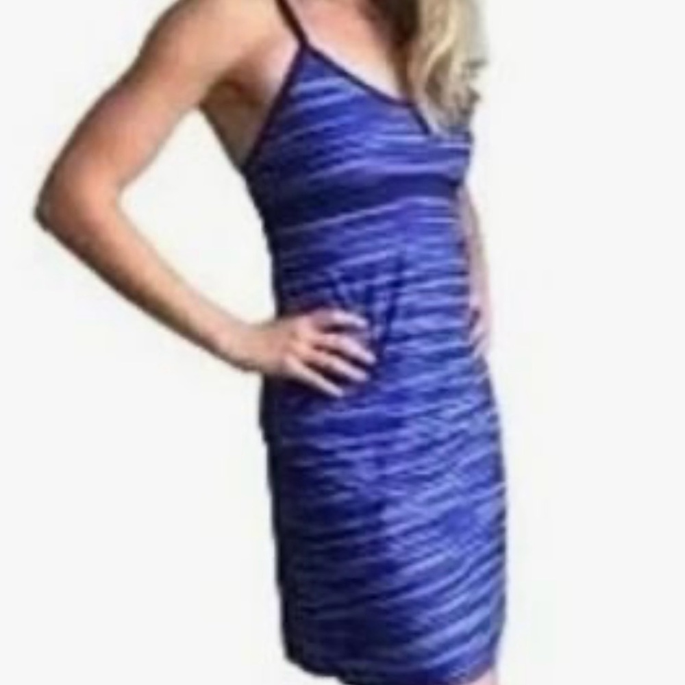 Athleta blue racerback shorebreak dress
